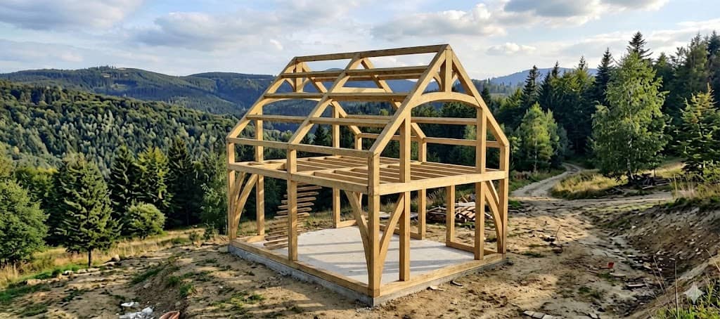 Szkielet domku letniskowego „Ryś”